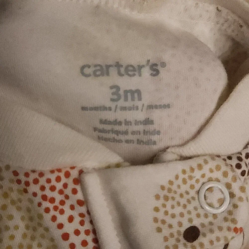 Carter's Infant Thanksgiving Fall Footie Pajamas Bundle 3 Months